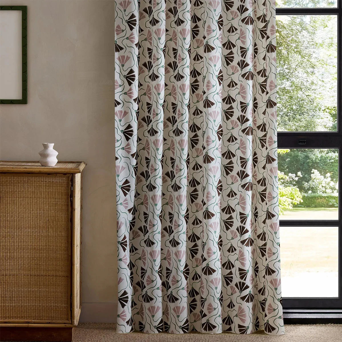 Fringed Poppy Print Fabric - Scion