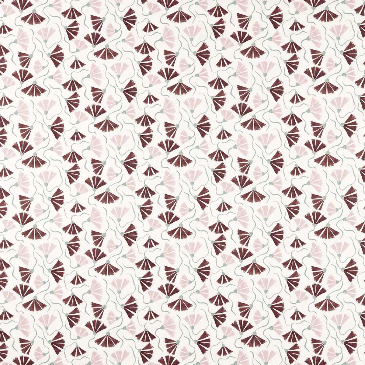 Fringed Poppy Print Fabric - Scion