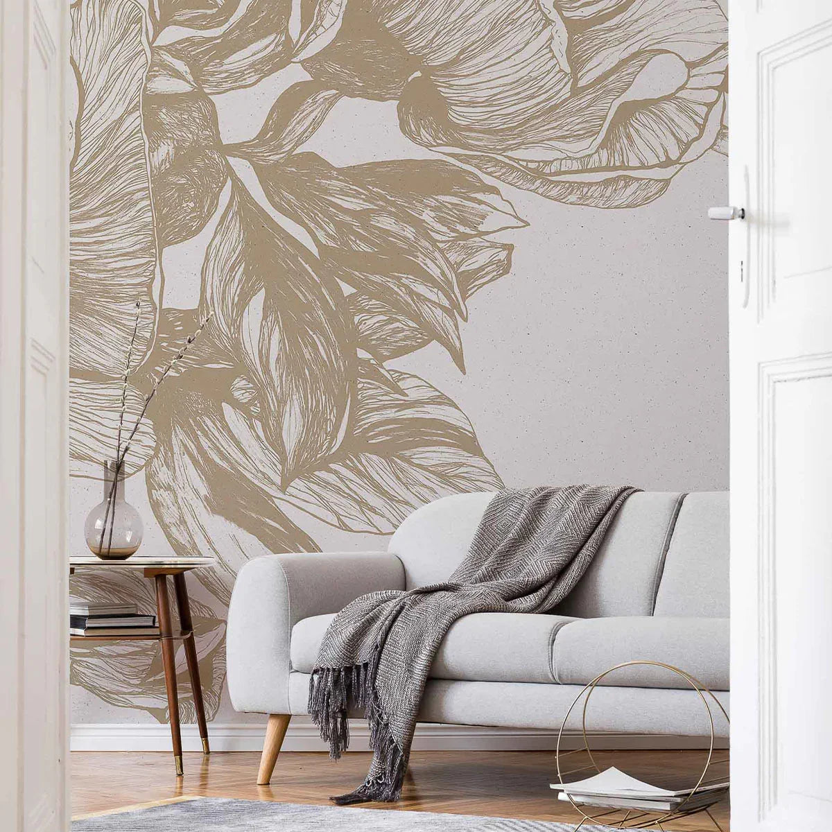 Giant Peonies Mural Wallpaper - Coordonne