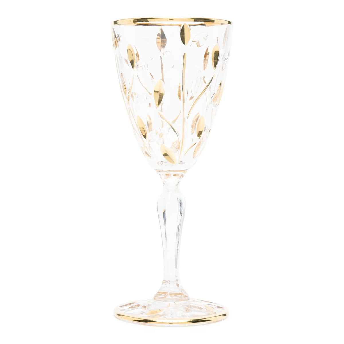 Gold Crystal Wine Goblets Set of Four - Les Ottomans