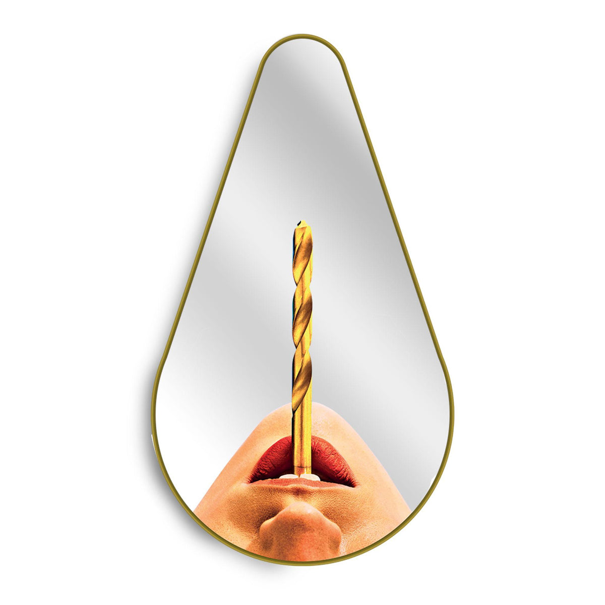 Seletti X Toiletpaper Gold Frame Pear Drill Mirror