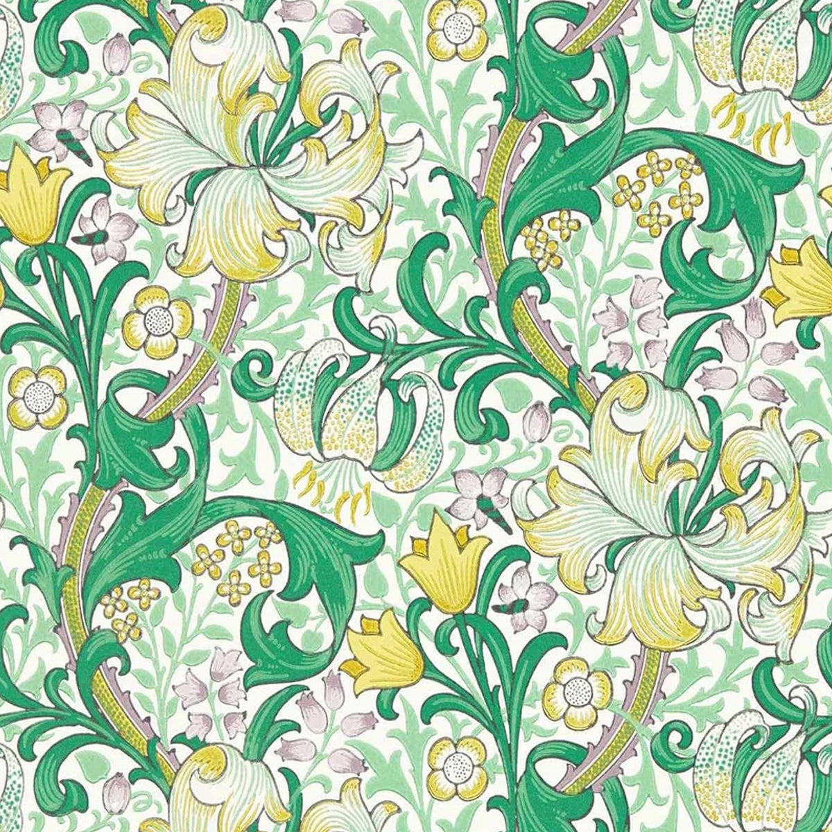 Morris &amp; Co &#39;Golden Lily - Secret Garden&#39; Wallpaper