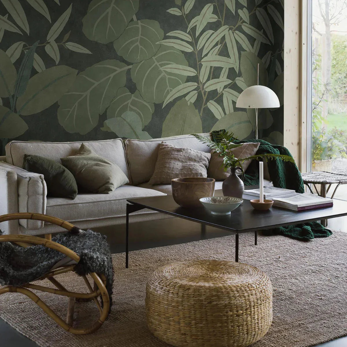 Grand Leaves Mural Wallpaper - Borastapeter