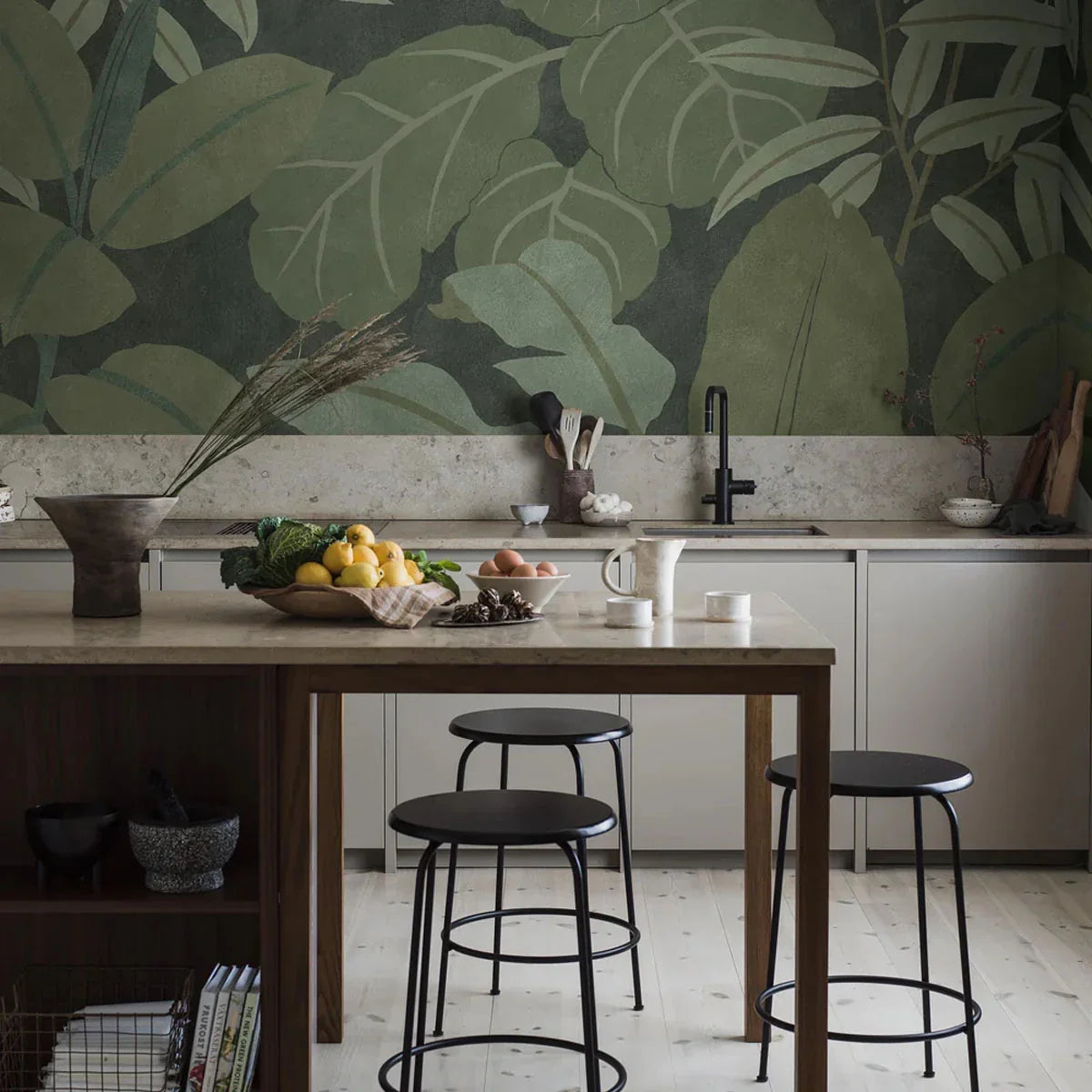 Grand Leaves Mural Wallpaper - Borastapeter
