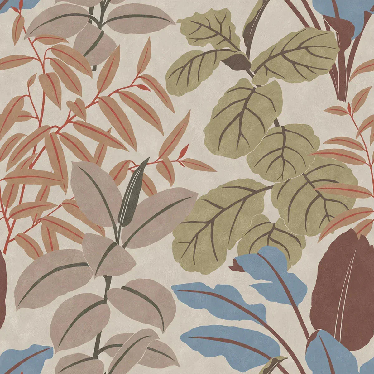 Grand Leaves Mural Wallpaper - Borastapeter