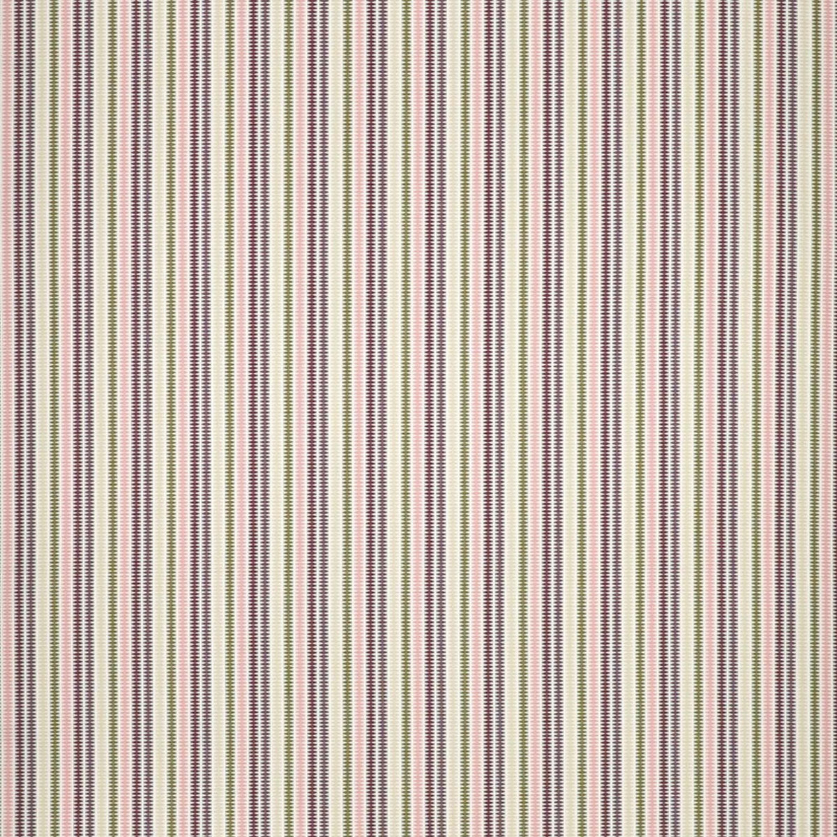 Clarke & Clarke Grove Stripe fabric – Raspberry/Plum/Olive (1)