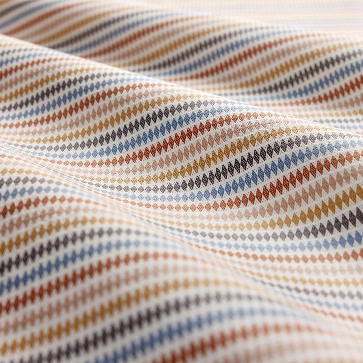 Clarke & Clarke Grove Stripe fabric – Mustard/Terracotta/Storm (2)