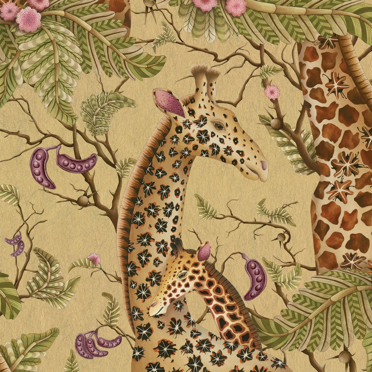 Royal Giraffe Gilded Wallpaper - Cole & Son