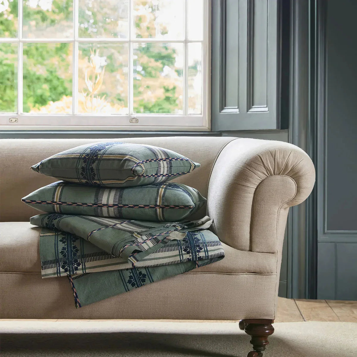 Hanover Check Fabric - Morris & Co