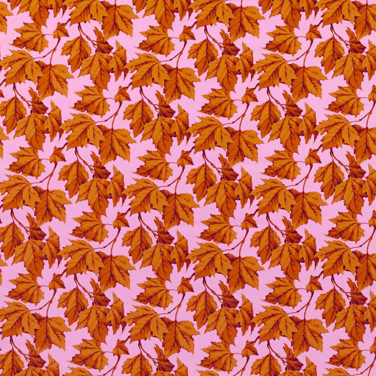 Harlequin X Sophie Robinson &#39;Dappled Leaf - Amber/Rose&#39; Fabric