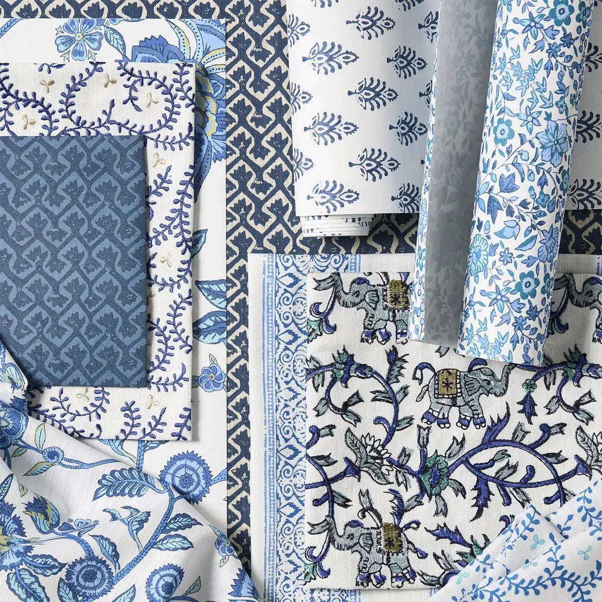 Hathi Embroidery Fabric - Clarke & Clarke