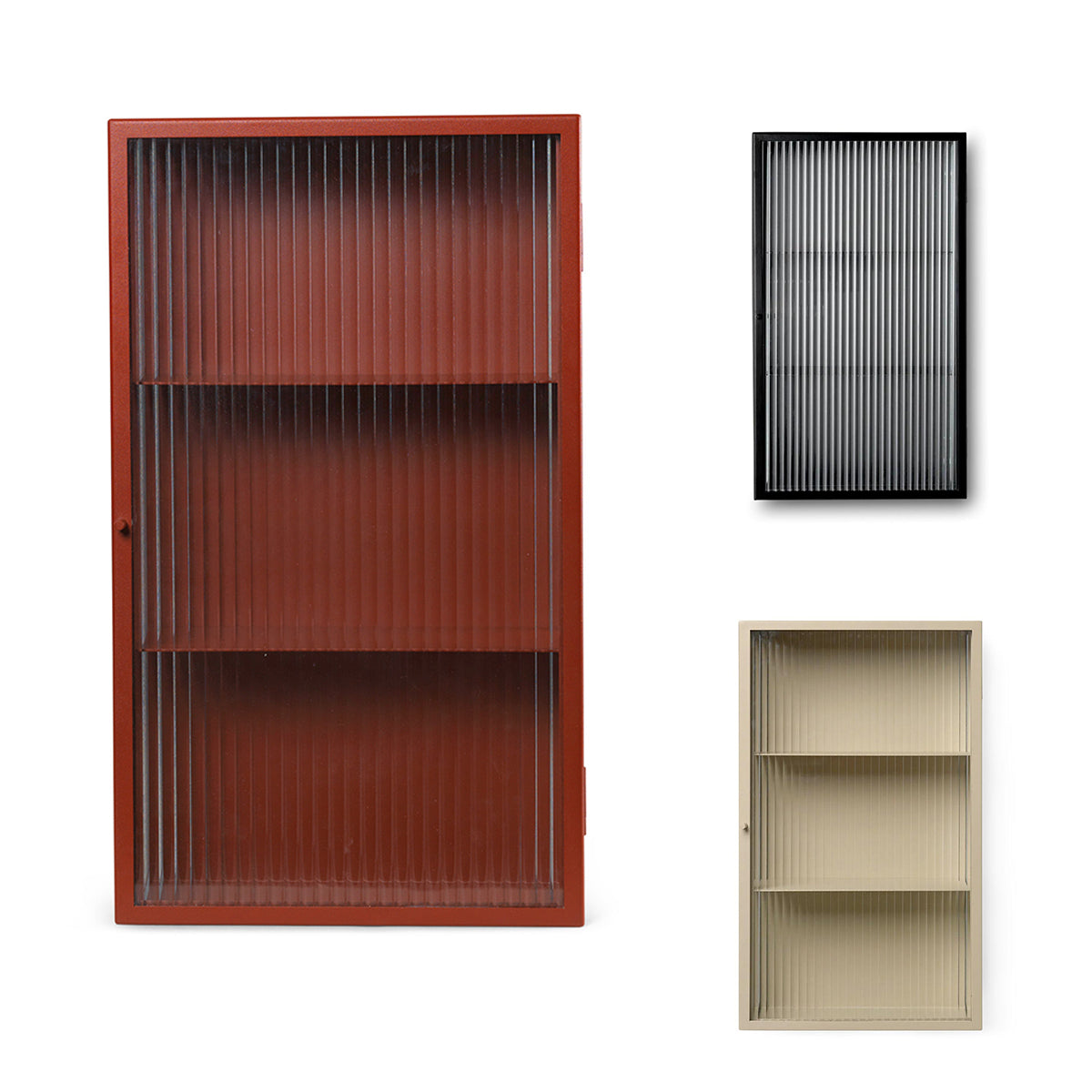 Haze Wall Cabinet With Reeded Glass - ferm LIVING