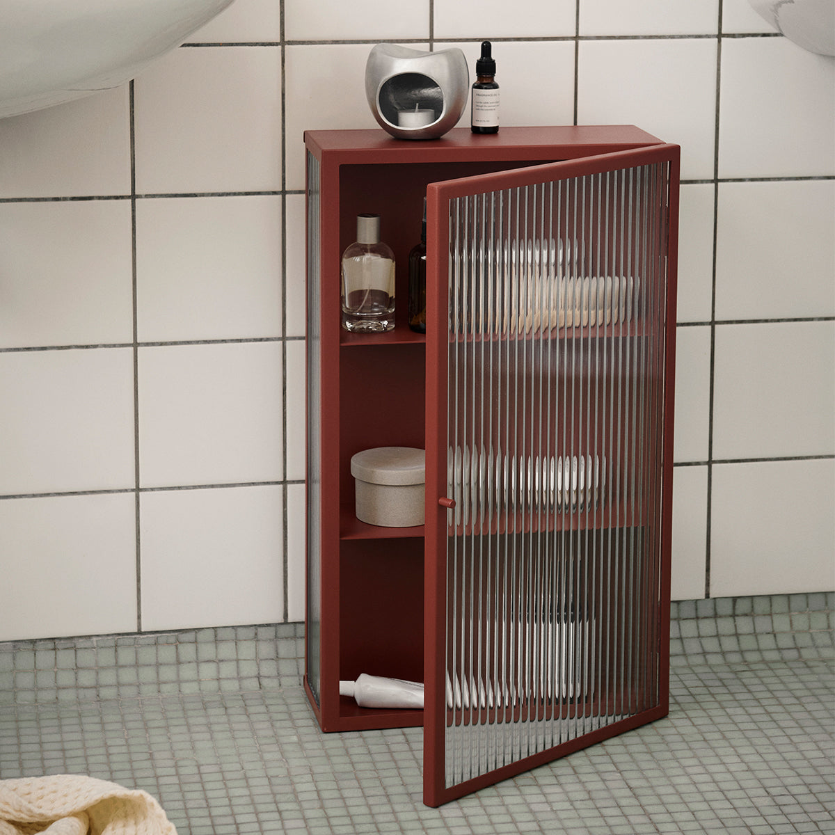 Haze Wall Cabinet With Reeded Glass - ferm LIVING