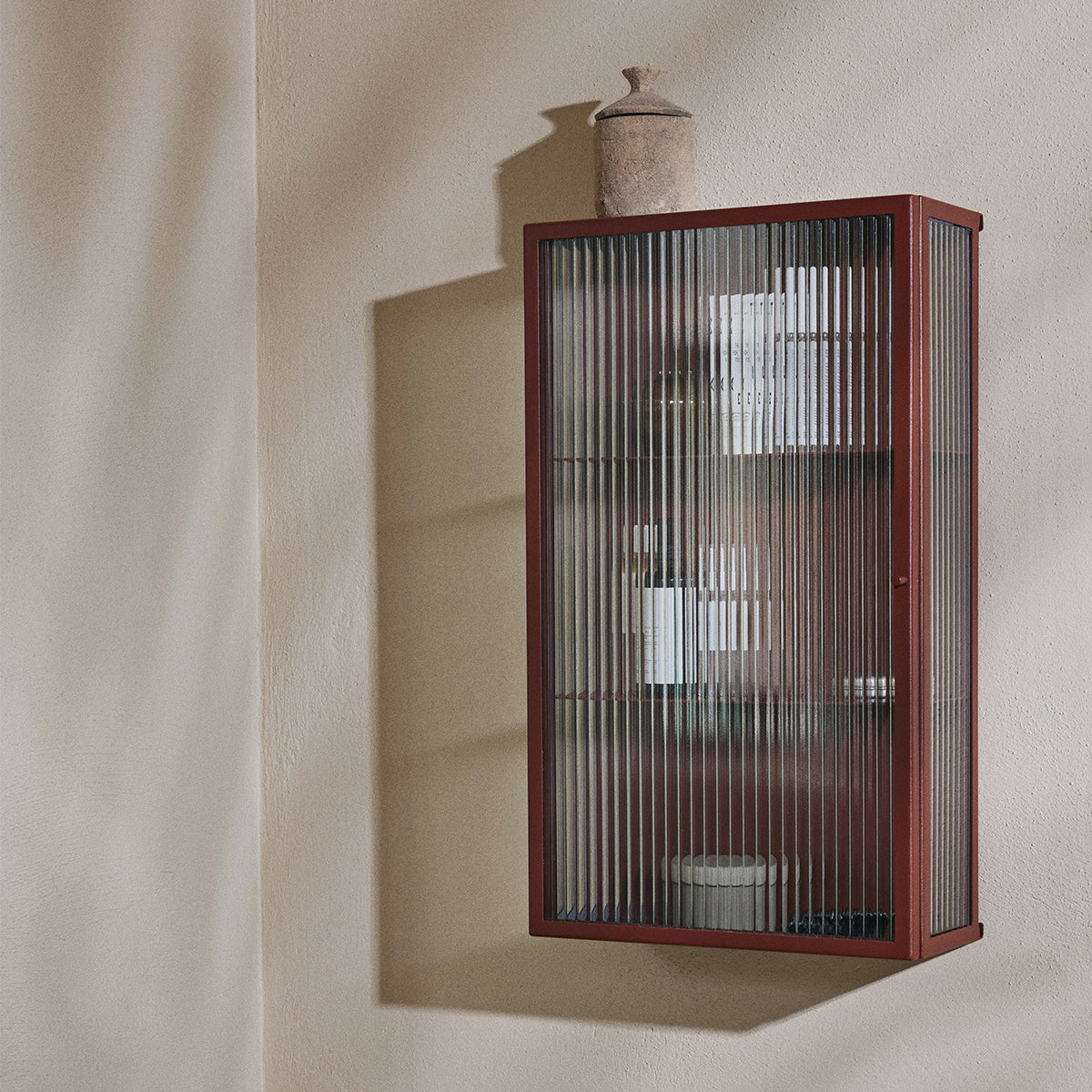 Haze Wall Cabinet With Reeded Glass - ferm LIVING