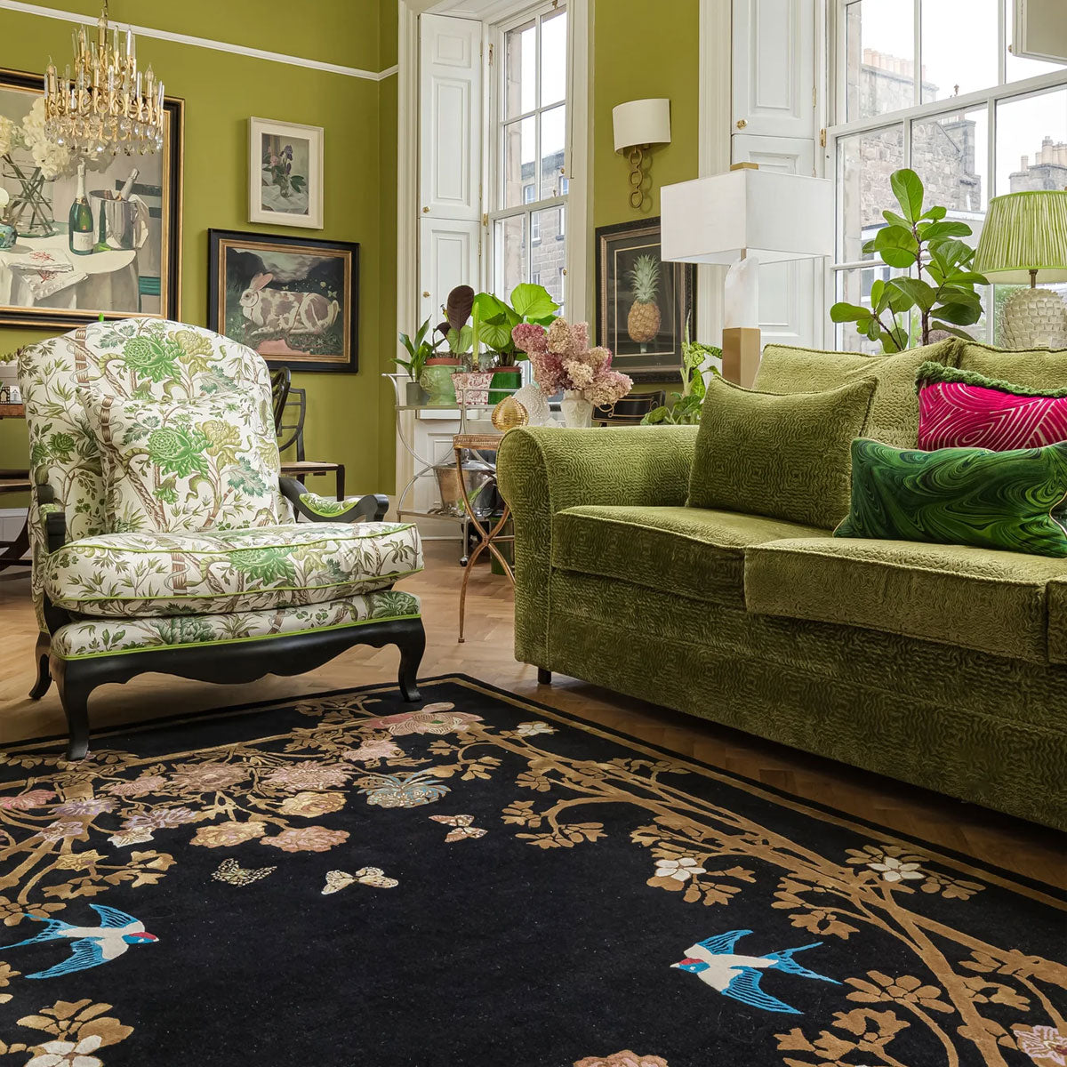 Healing Florals Hand Tufted Rug - Wendy Morrison Design