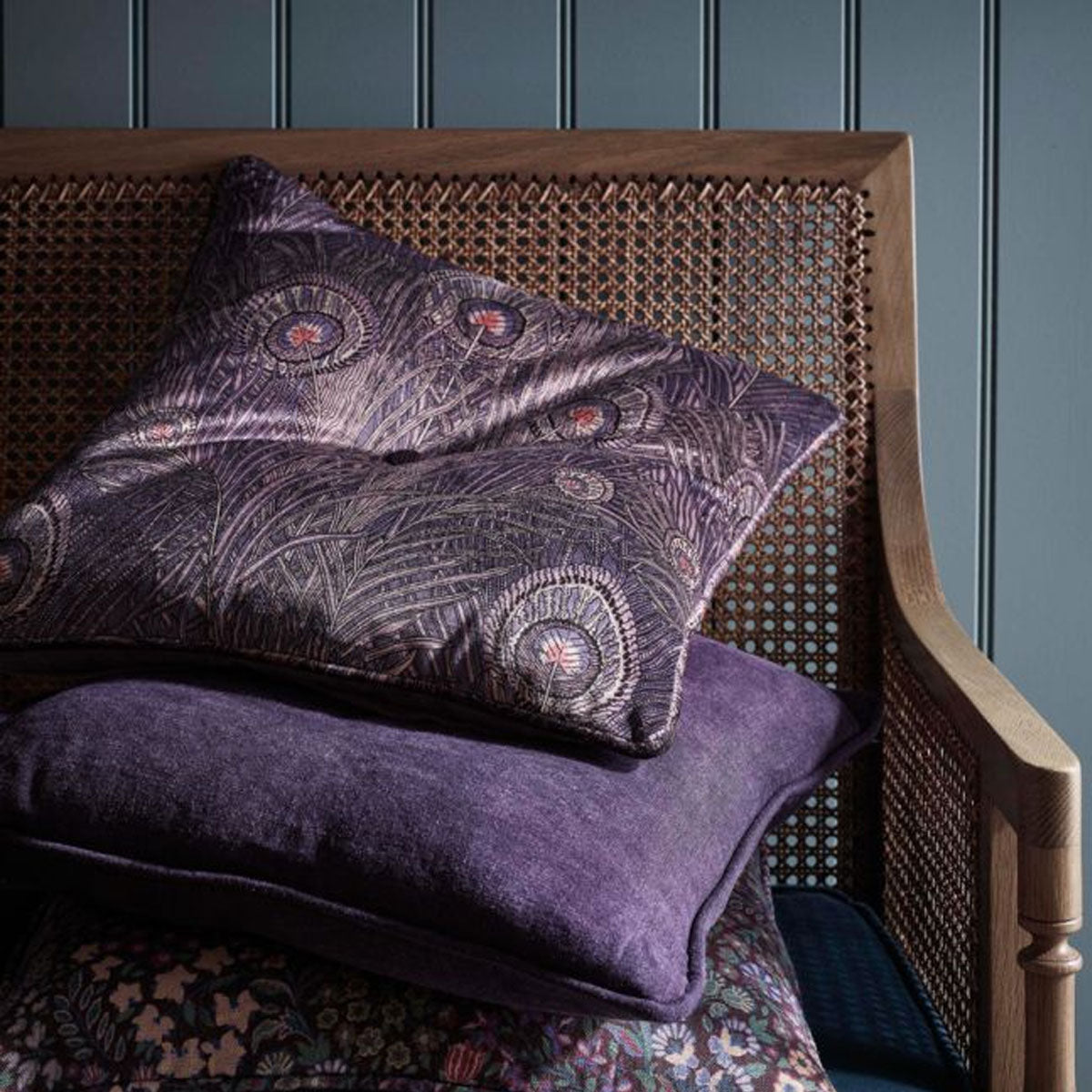 Hera Feather Velvet Fabric - Liberty