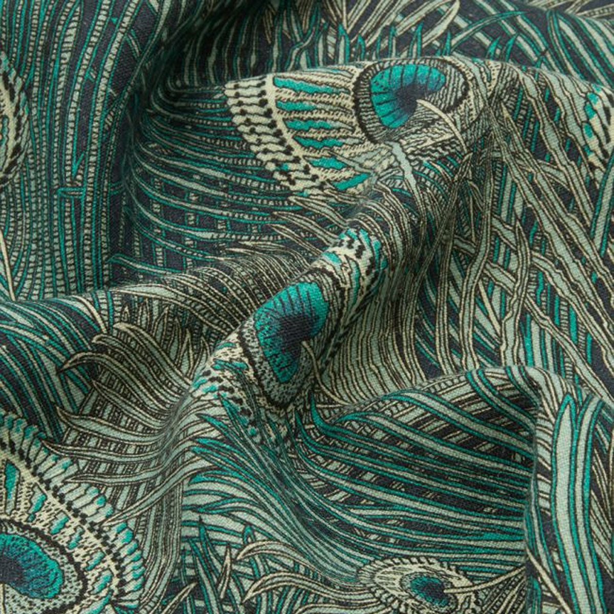 Hera Feather Linen Fabric - Liberty