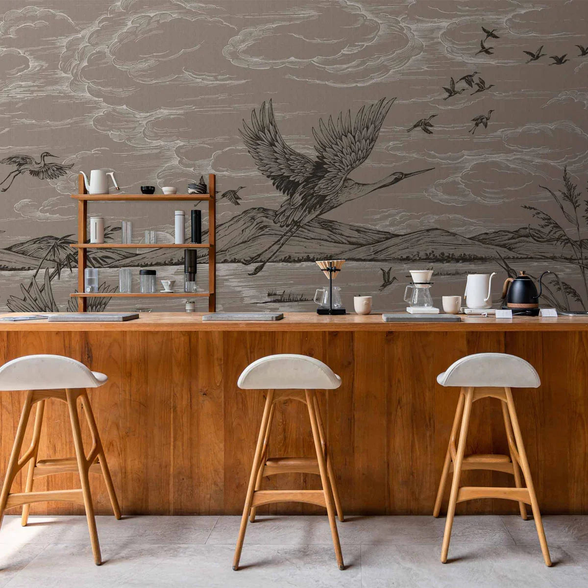 Heron's Poetry Mural Wallpaper - Coordonne