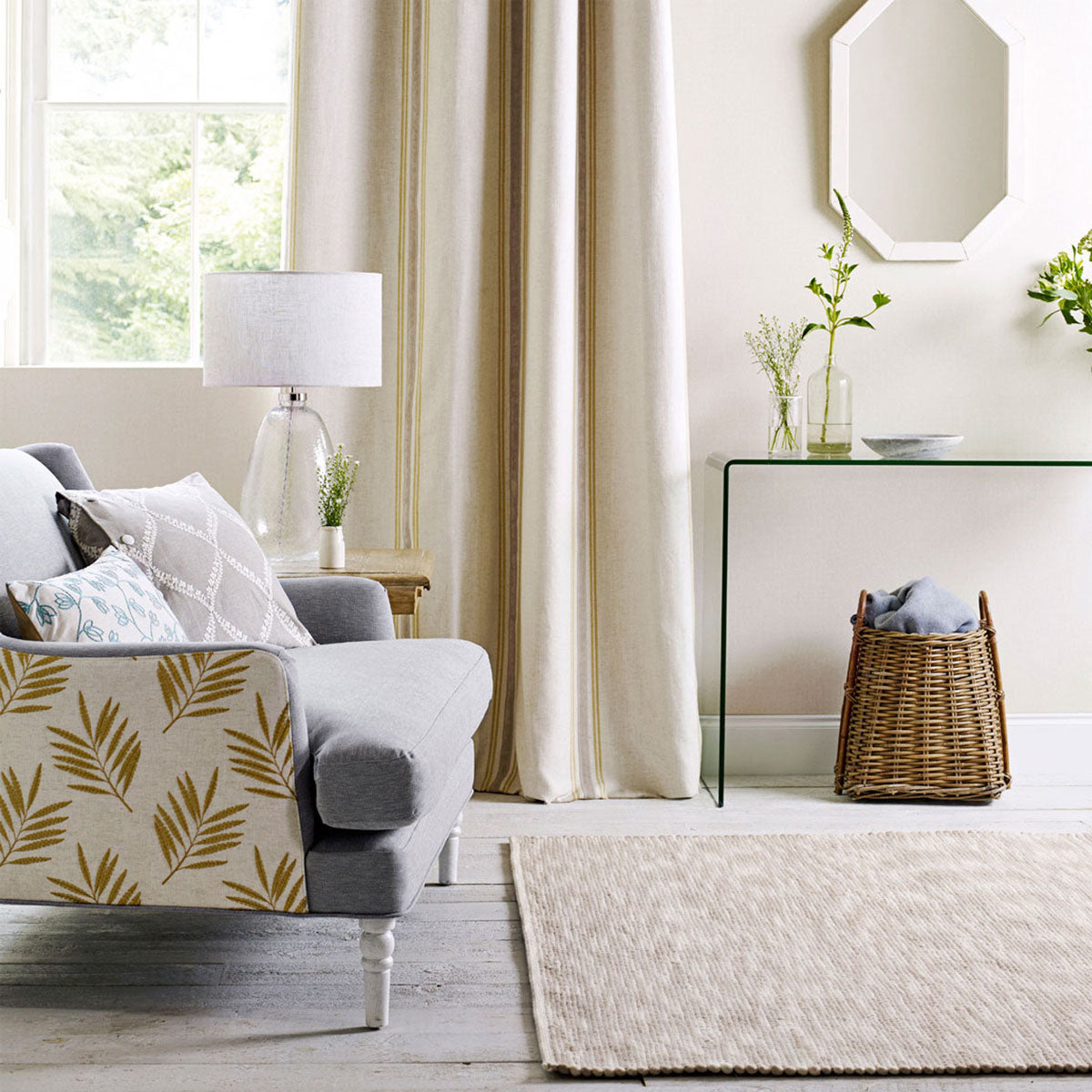 Hockley Stripe Dijon Fabric - Sanderson