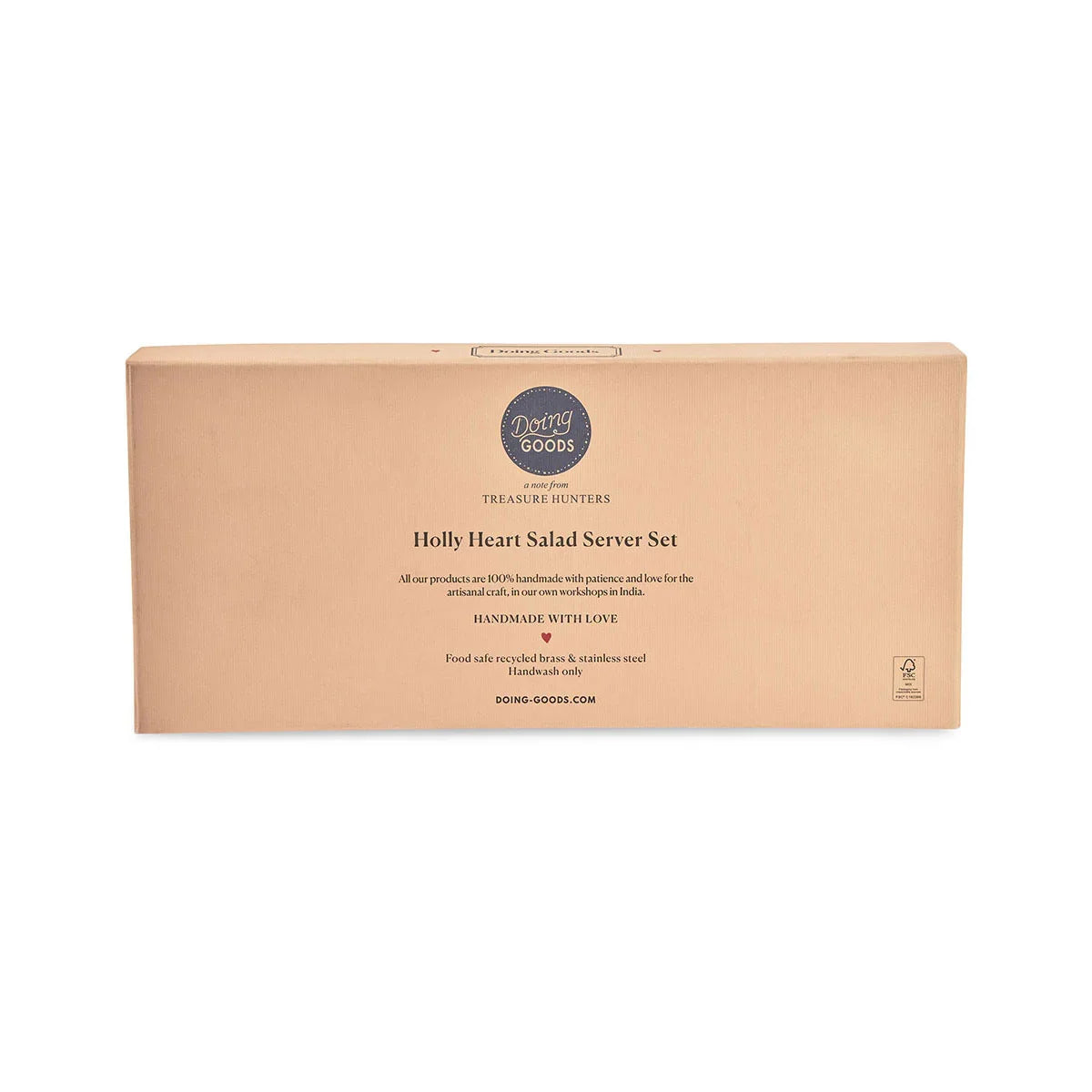 Holly Heart Salad Server Set In Giftbox - Doing Goods