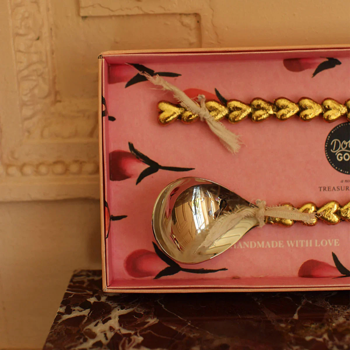 Holly Heart Salad Server Set In Giftbox - Doing Goods
