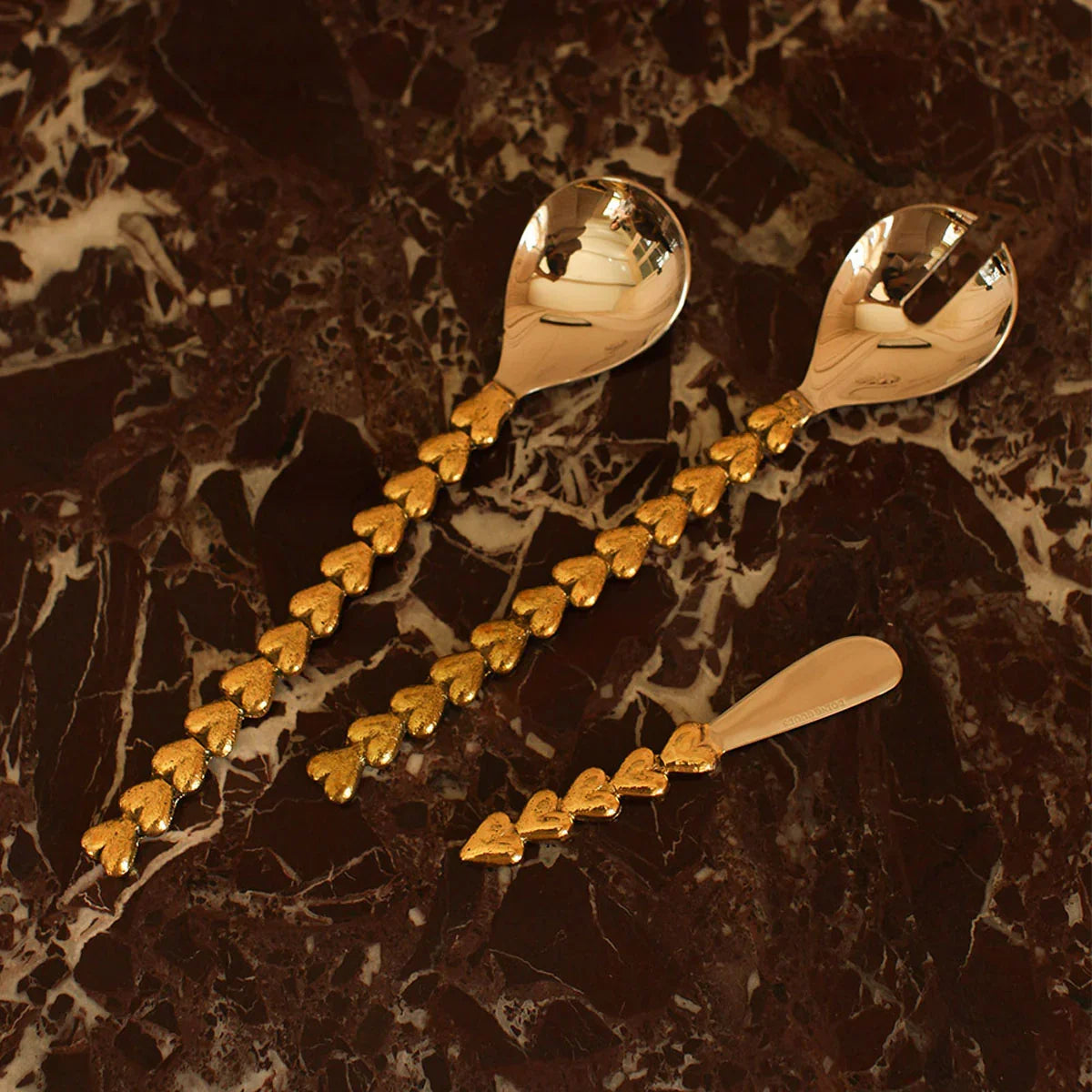 Holly Heart Salad Server Set In Giftbox - Doing Goods