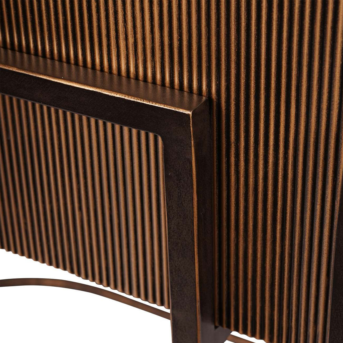 Hunter Corrugated Gold Console - Courthouse Furniture