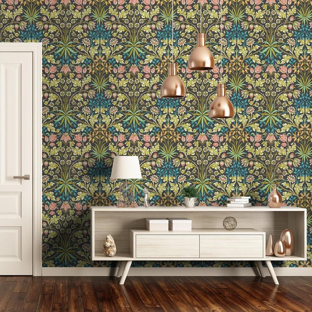 Morris &amp; Co &#39;Hyacinth - Enchanted Green&#39; Wallpaper