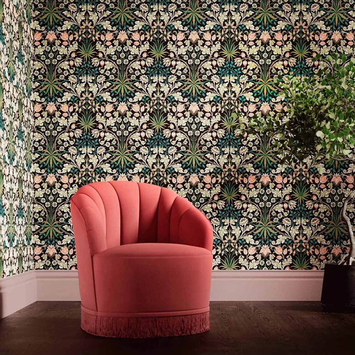 Archive by Sanderson &#39;Hyacinth - Enchanted Green&#39; Wallpaper