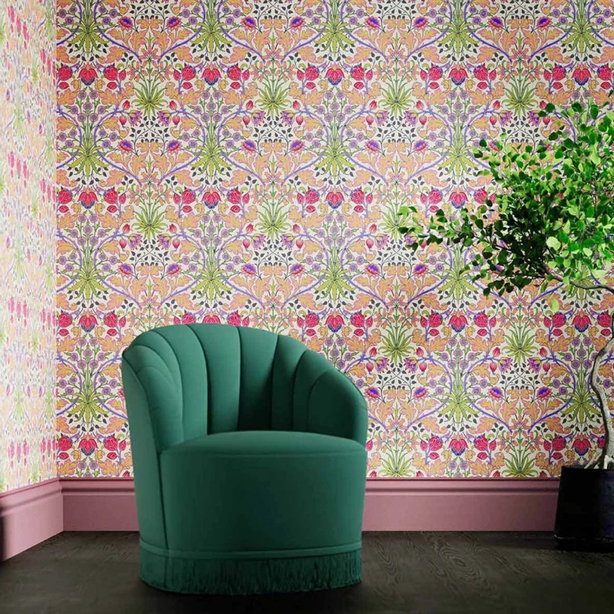 Archive by Sanderson &#39;Hyacinth - Cosmo Pink&#39; Wallpaper