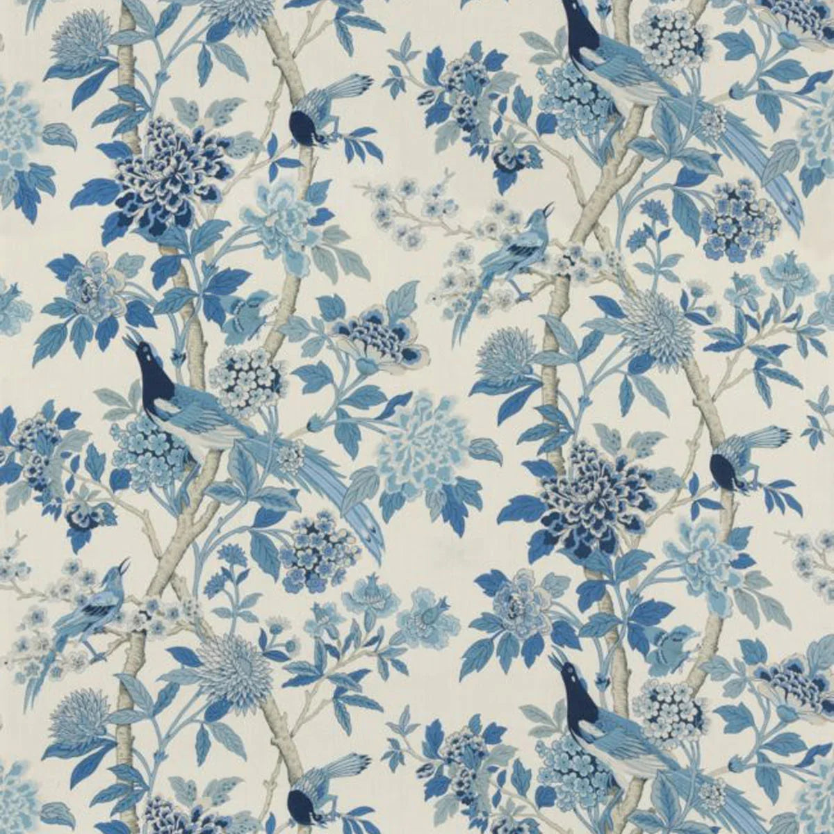 Hydrangea Bird Fabric - GP&J Baker
