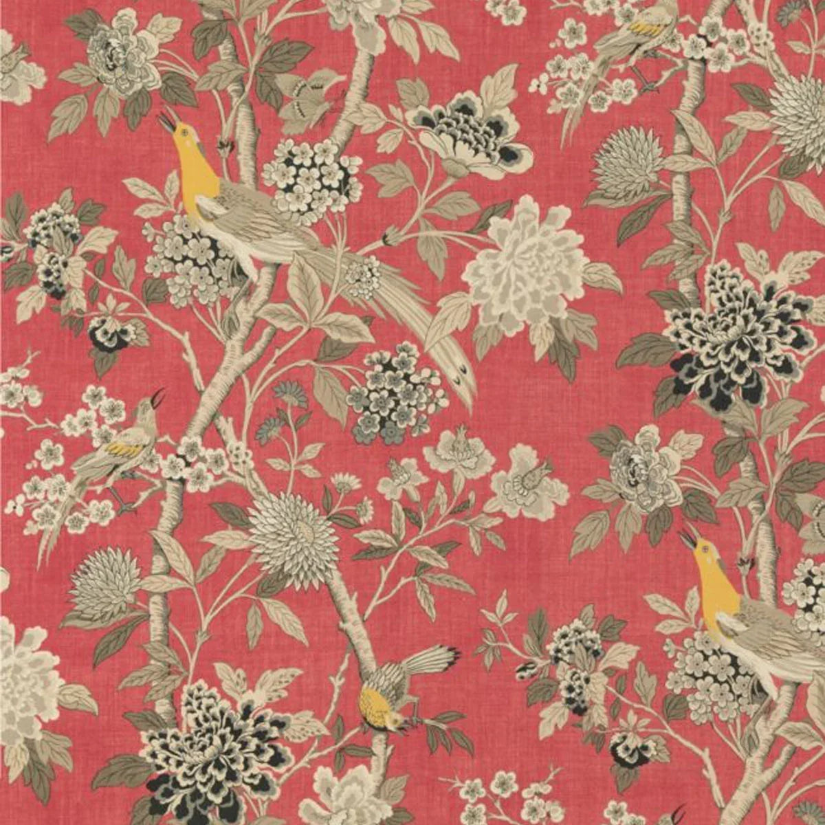 Hydrangea Bird Fabric - GP&J Baker
