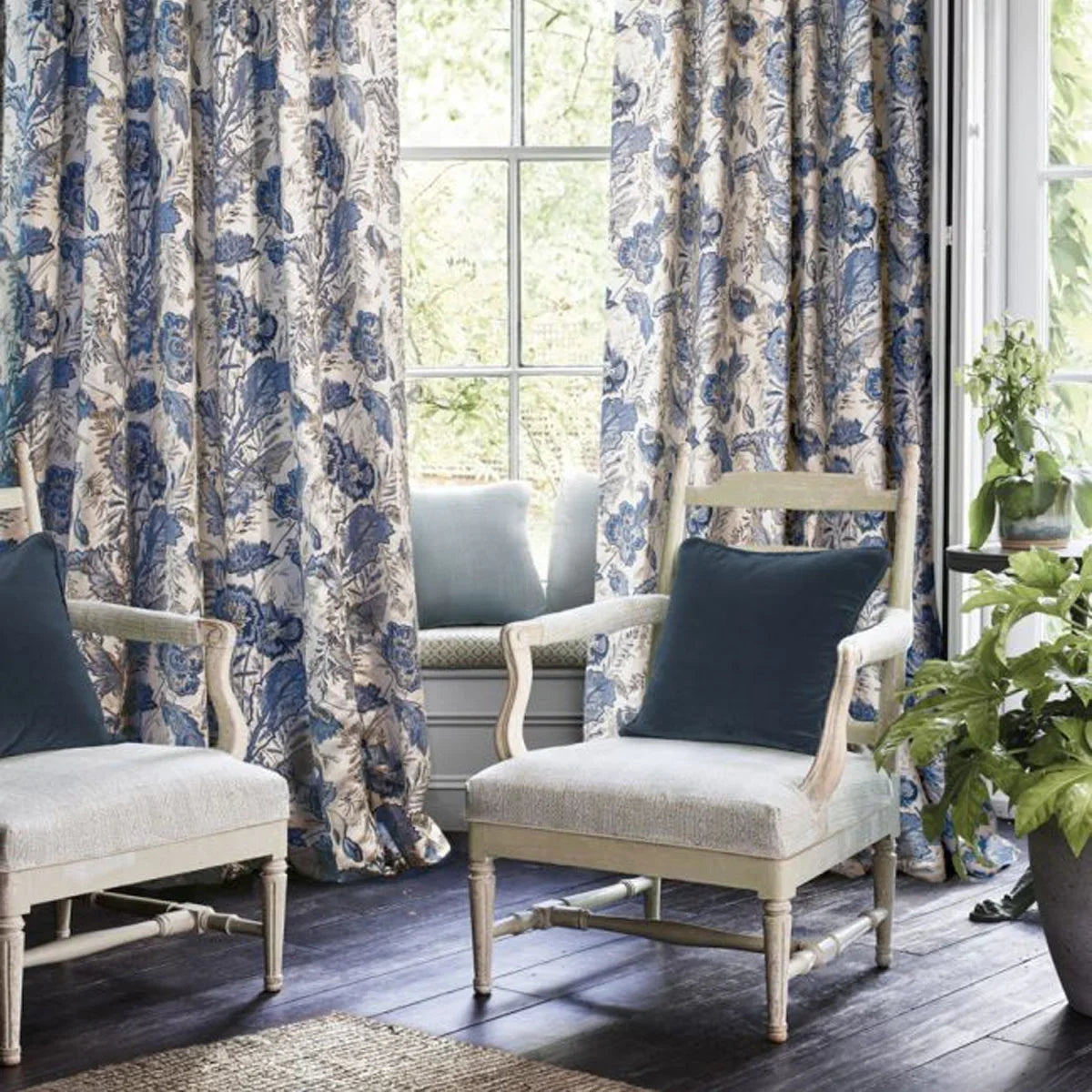 Indienne Flower Fabric - GP&J Baker