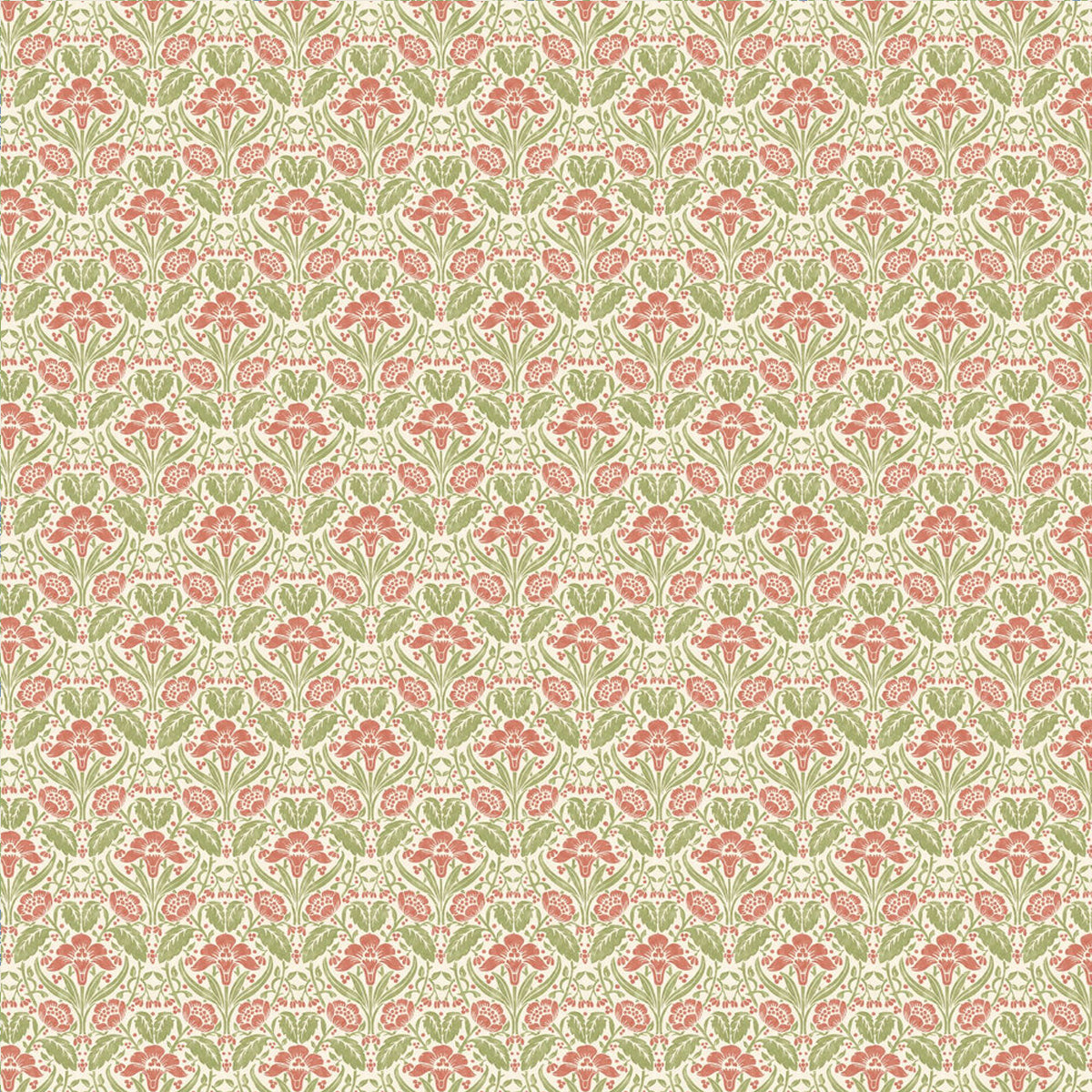 GP&amp;J Baker &#39;Iris Meadow - Pink/Green&#39; Wallpaper