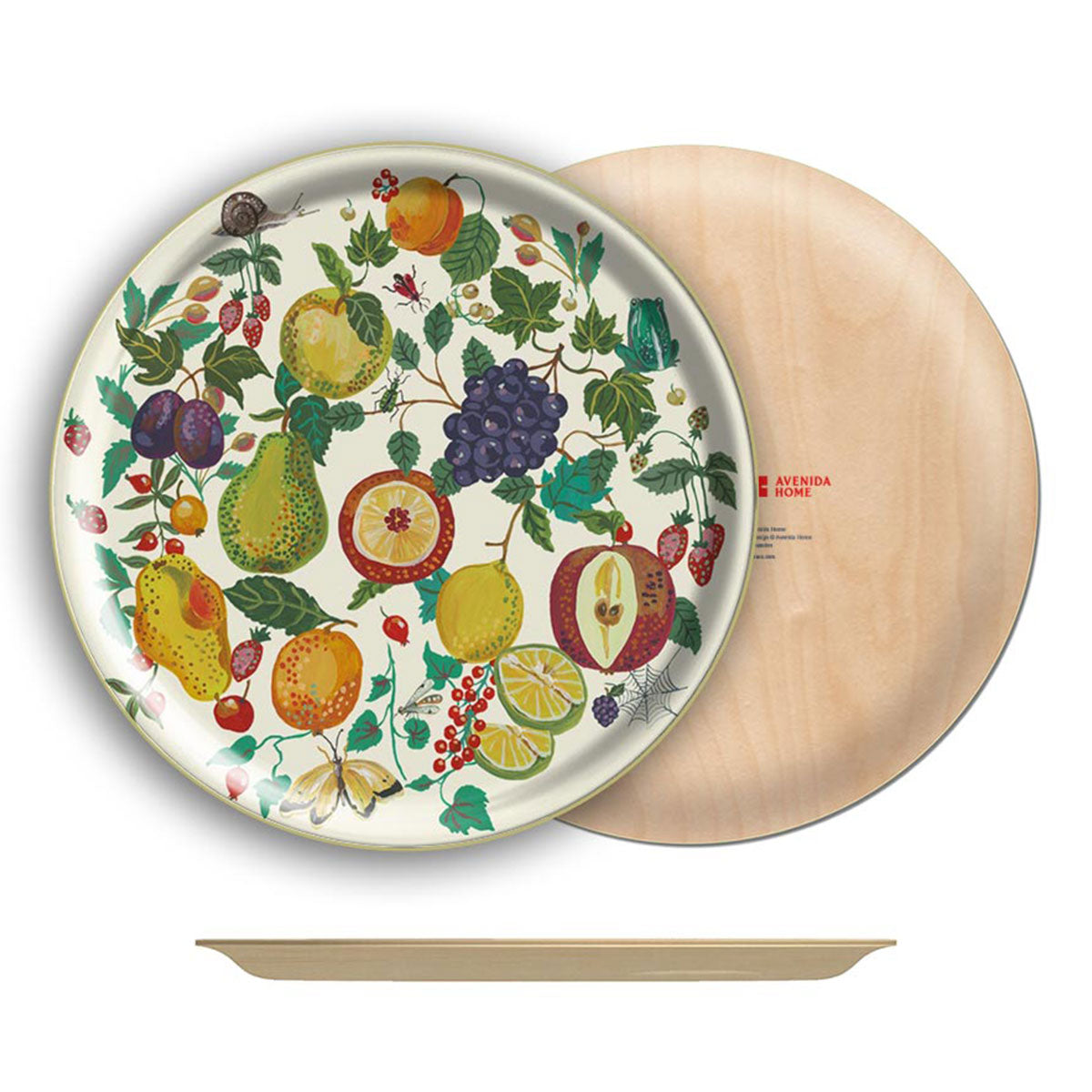 Birch Wood Round Tray - Avenida Home