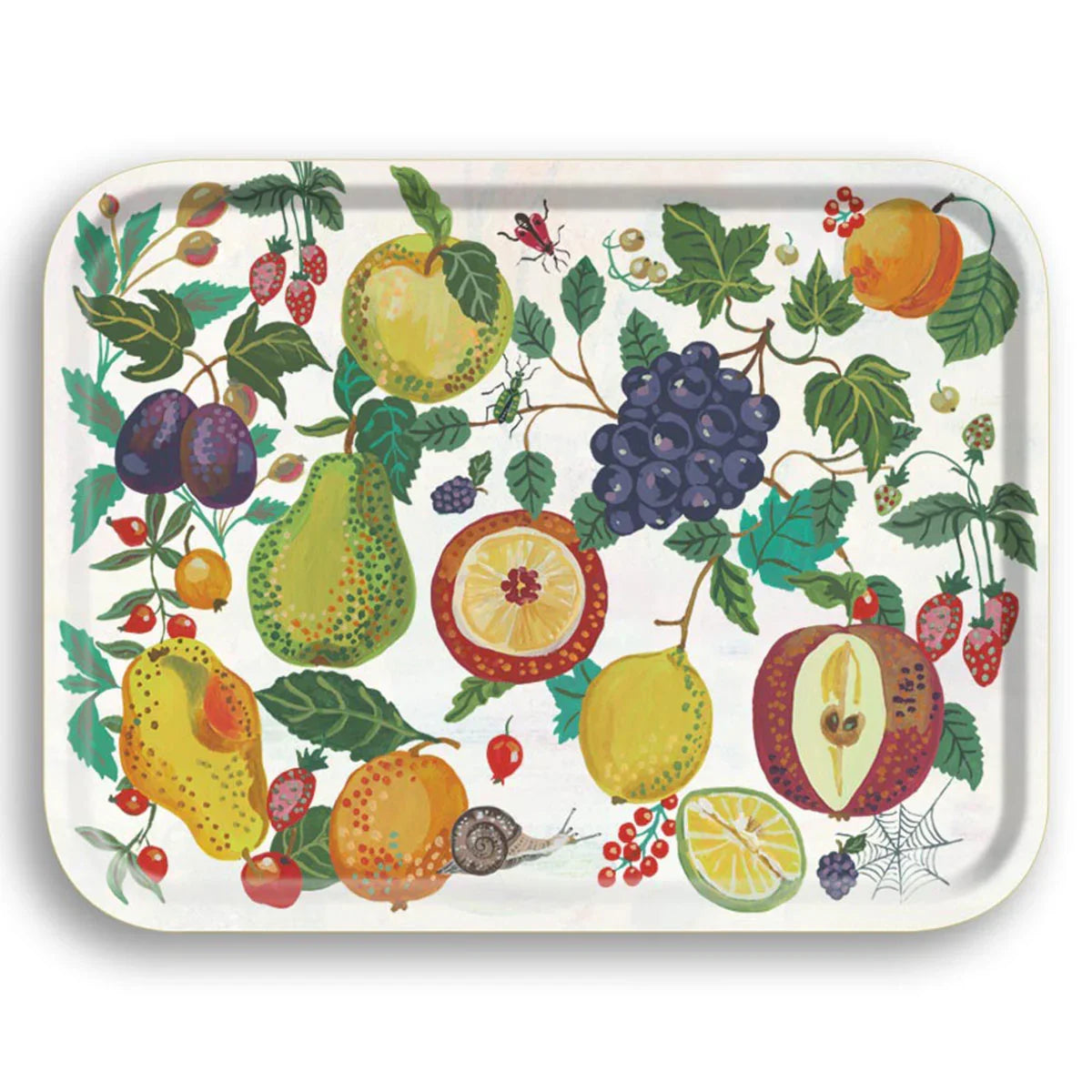 Avenida Home Jardin Gourmand Cream rectangular birch tray