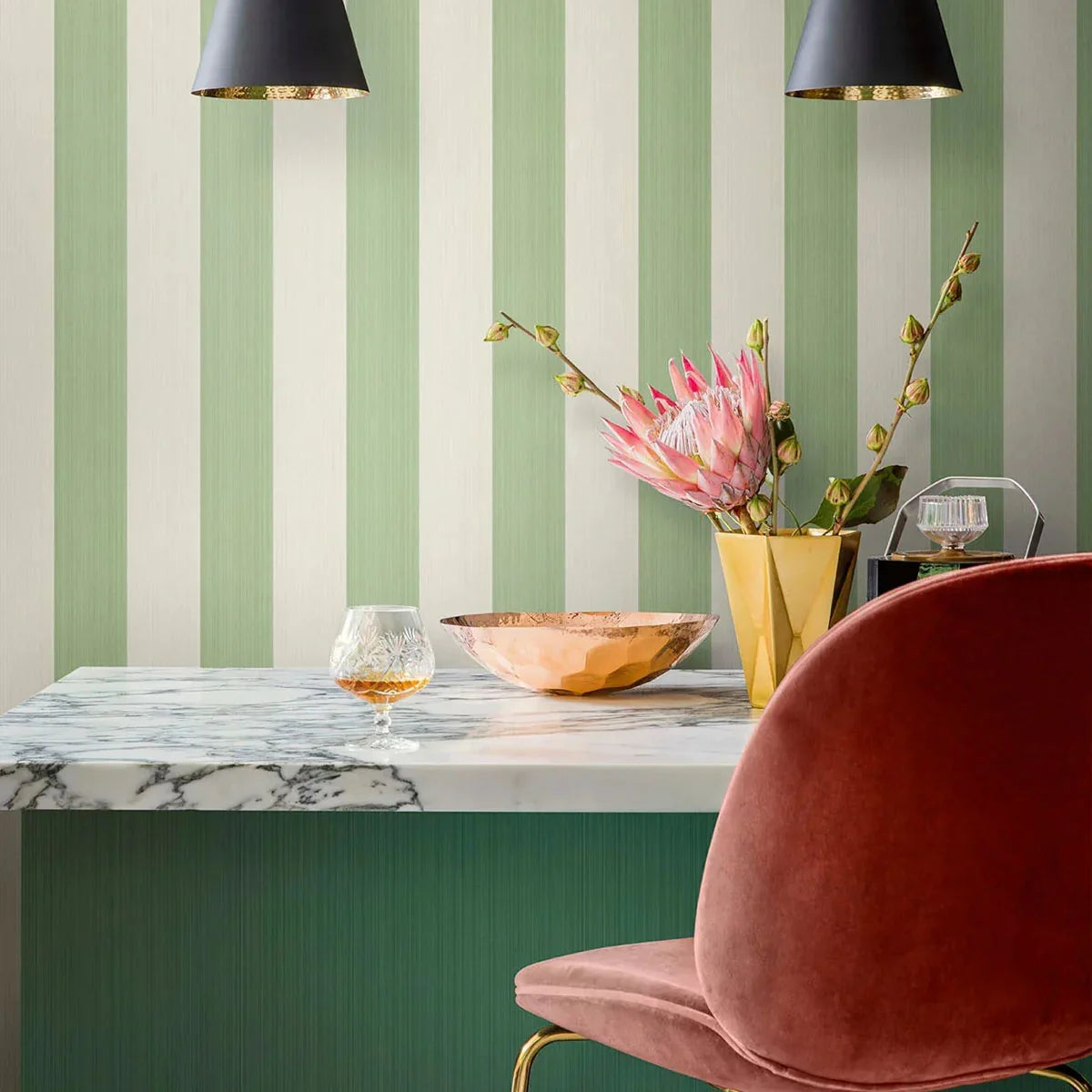 Jaspe Stripe Wallpaper - Cole & Son