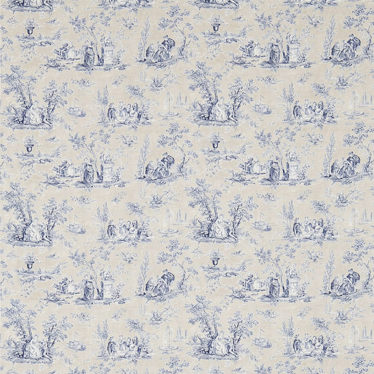 Josette Indigo/Taupe Fabric - Sanderson
