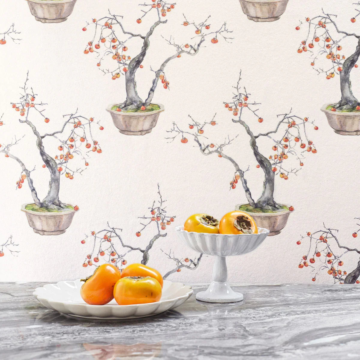 Kaki Persimmon Wallpaper - Cole & Son