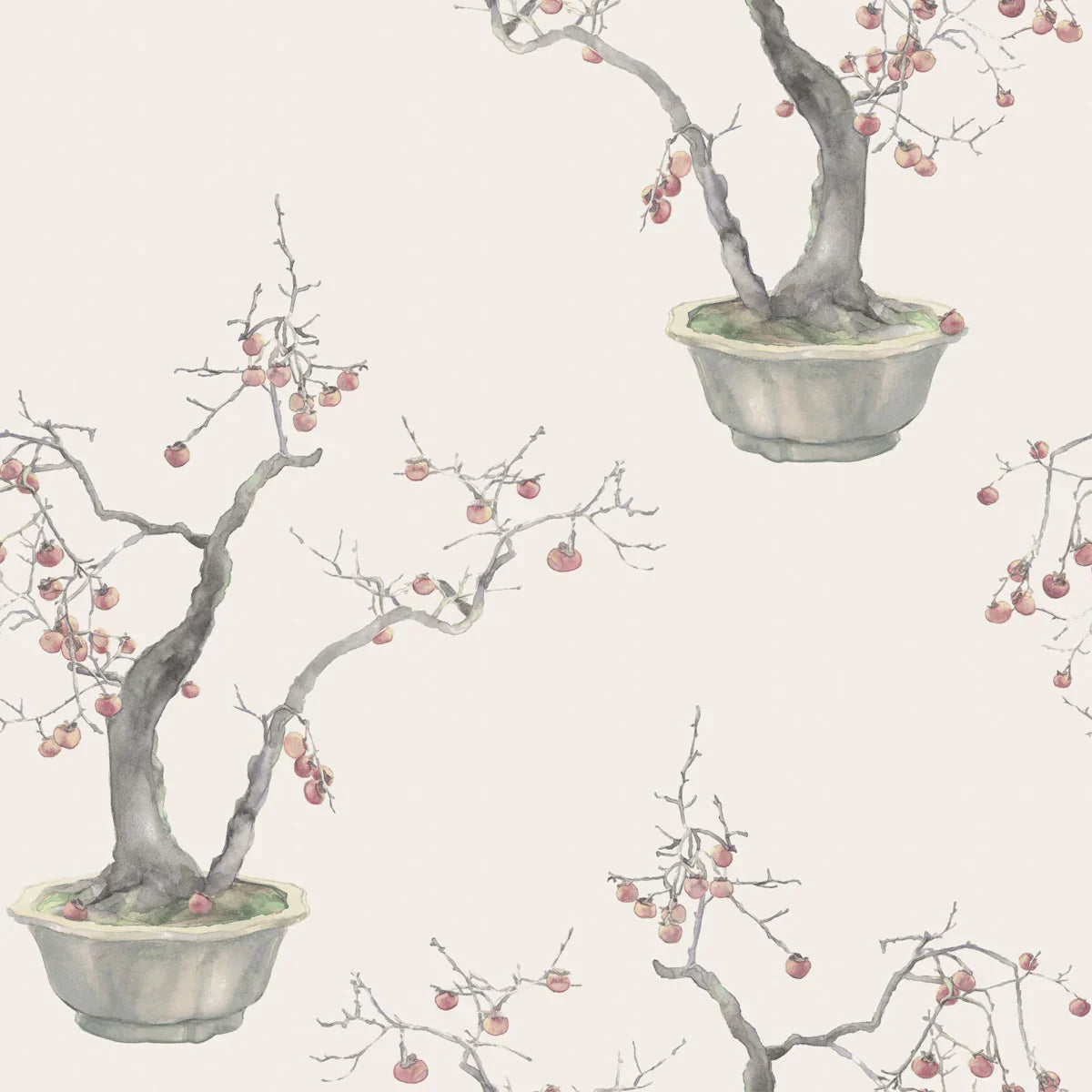 Kaki Persimmon Wallpaper - Cole & Son