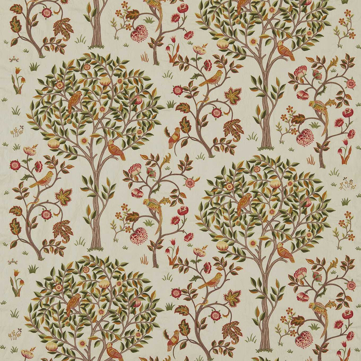 Morris &amp; Co - Kelmscott Tree Embroidery Fabric
