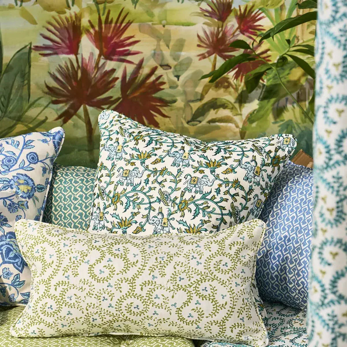 Kerala Mural Wallpaper - Clarke & Clarke