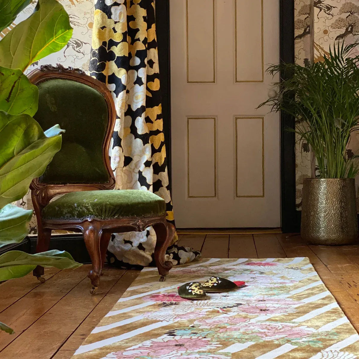 Kimono Gold Hand Tufted Runner - Wendy Morrison Design