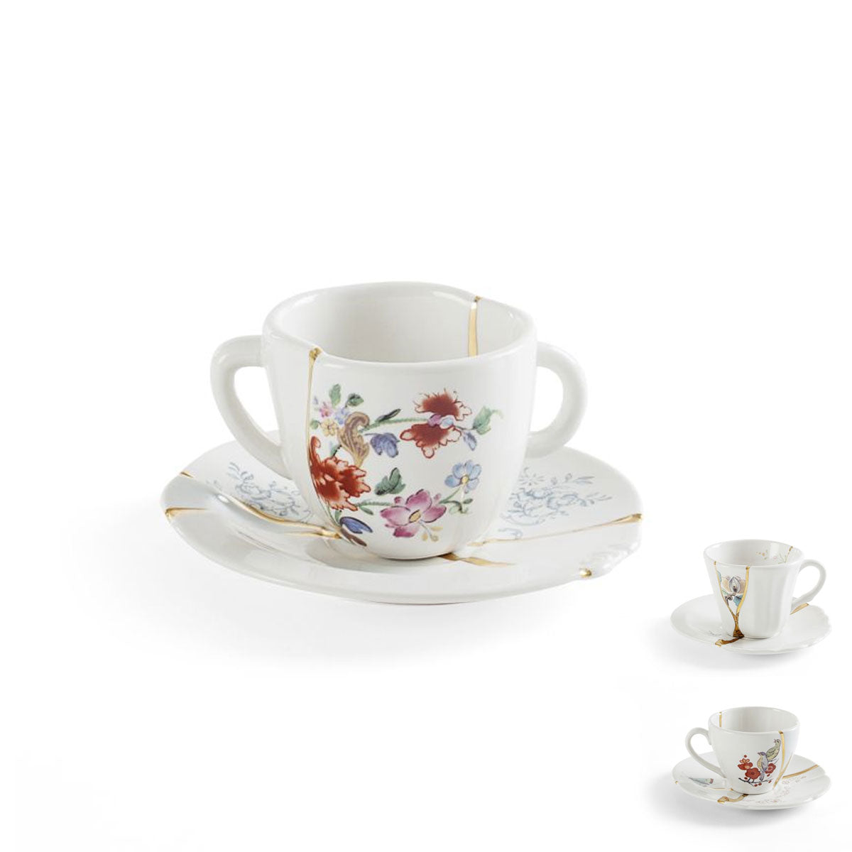 Kintsugi Coffee Cup With Saucer - Seletti