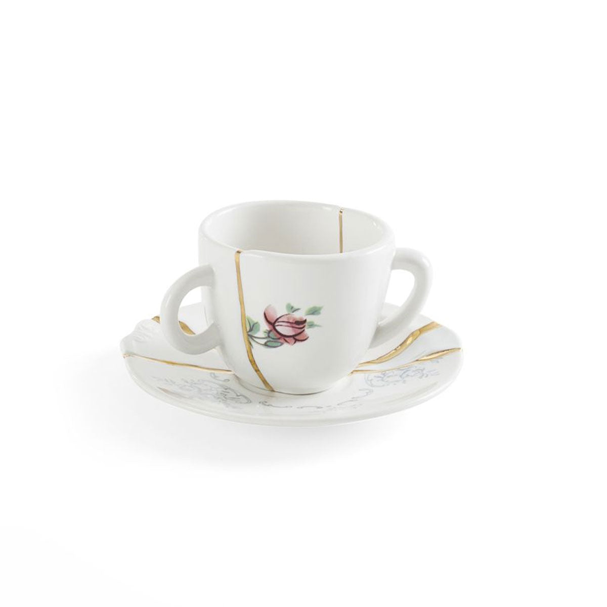 Kintsugi Coffee Cup With Saucer - Seletti