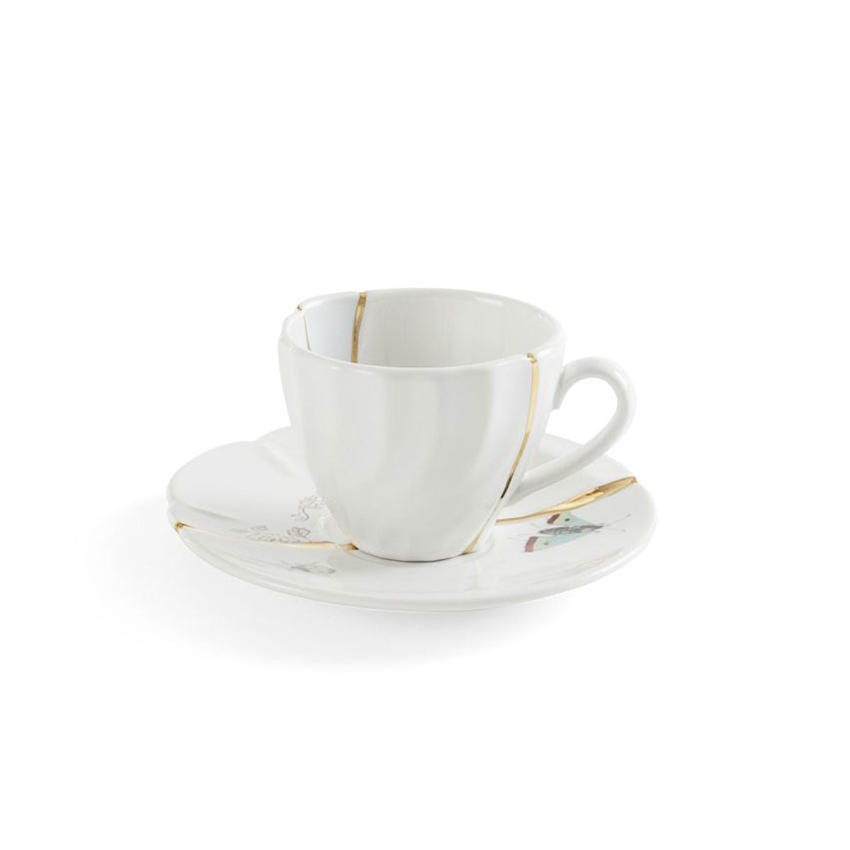 Kintsugi Coffee Cup With Saucer - Seletti