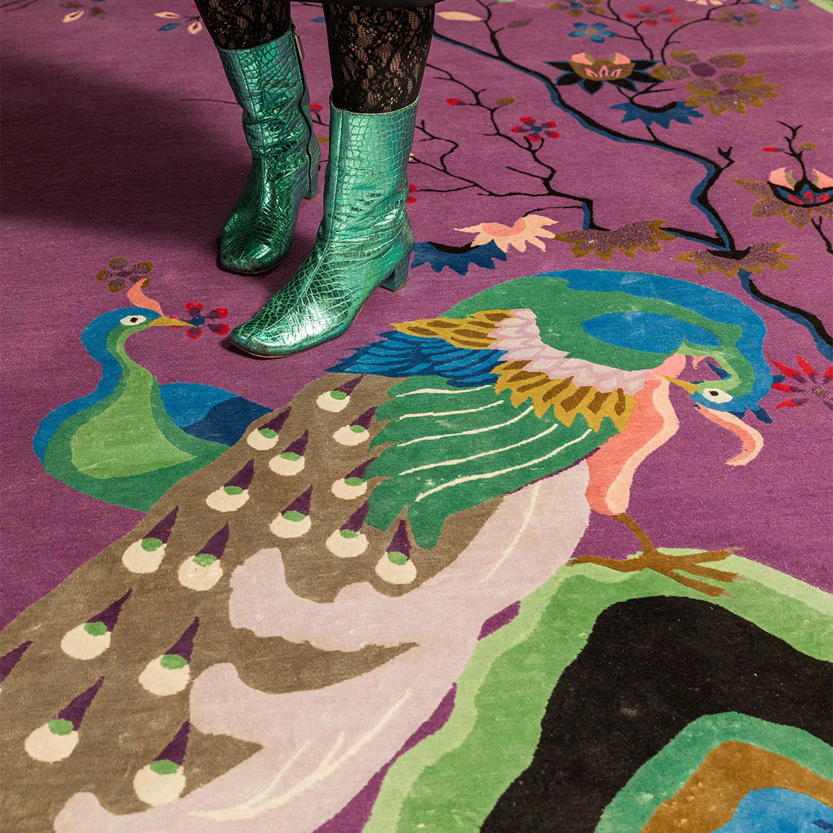 Kujaku Hand Knotted Rug - Wendy Morrison Design