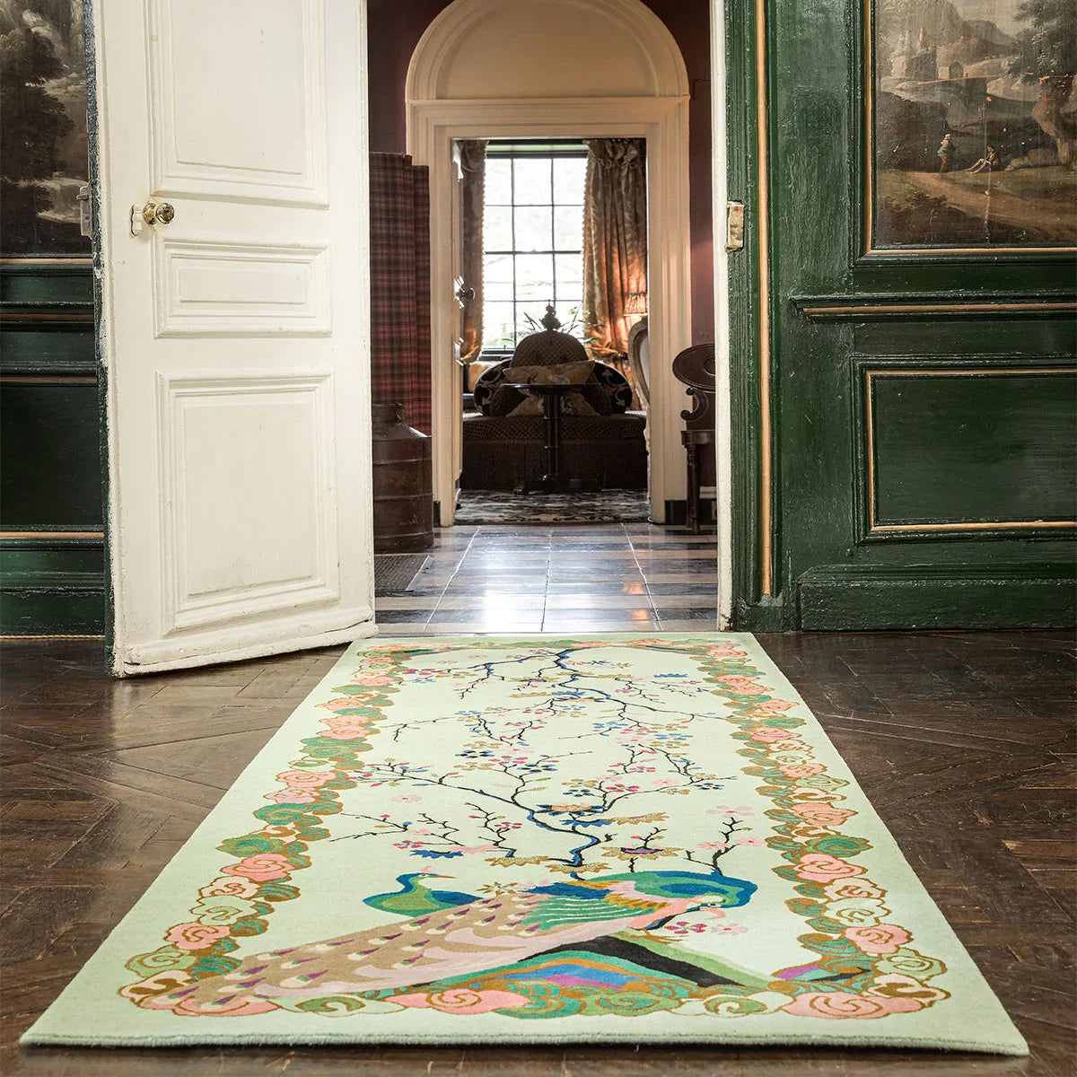 Kujaku Hand Knotted Runner - Wendy Morrison Design