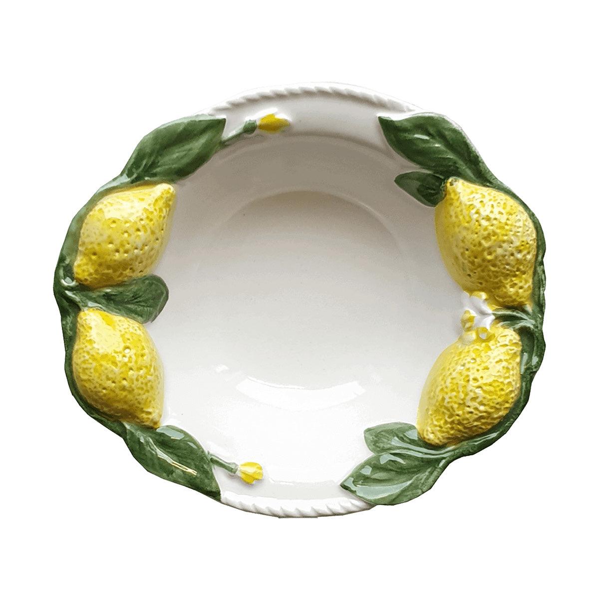 Hand Painted Lemon Ceramic Side Plate 15cm - Les Ottomans