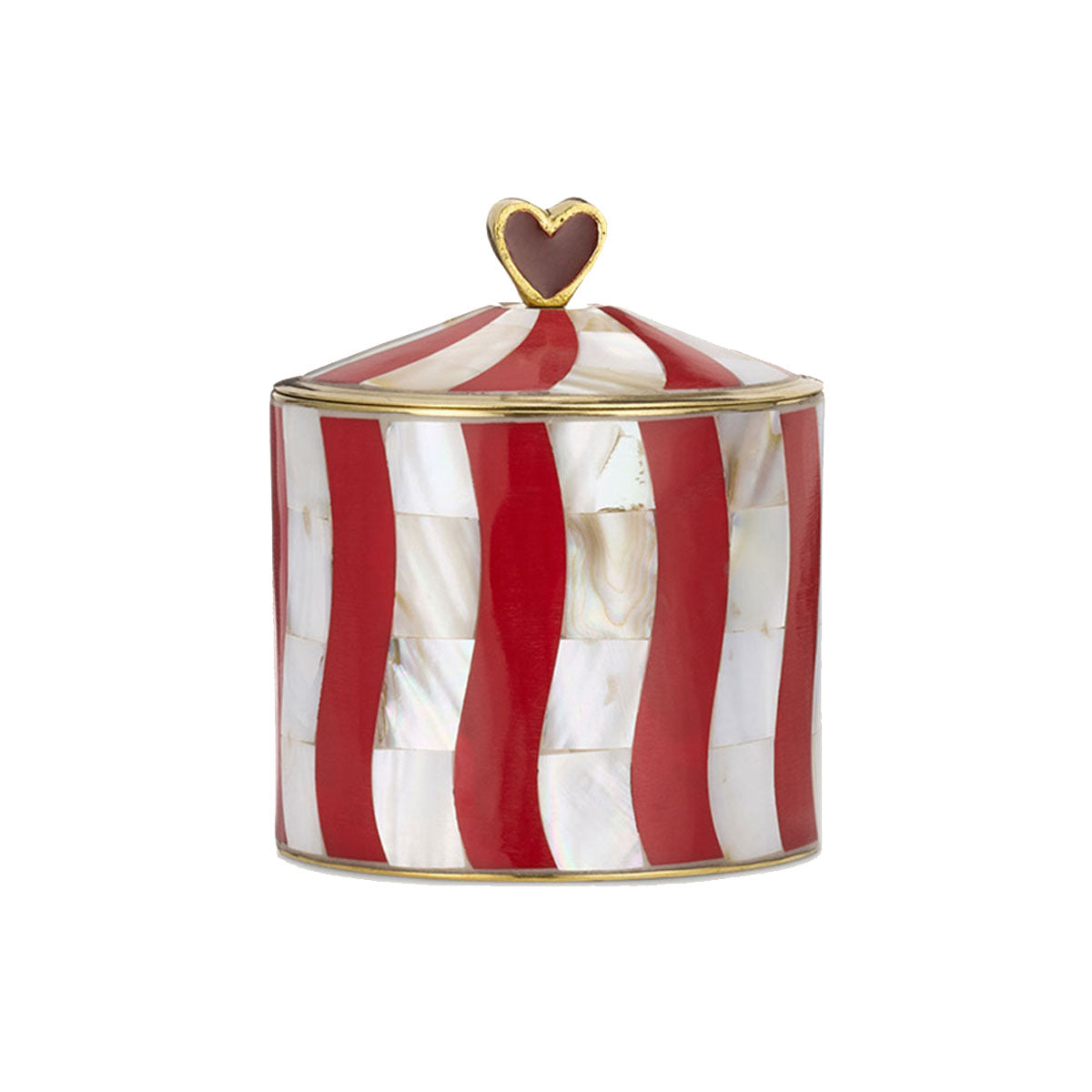 Circus Box Large by Doing Goods, round brass circus-striped trinket box (14)